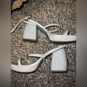 Betsey Johnson Jany Rhinestone Platform Sandal